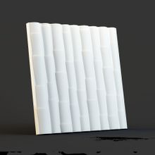 Стеновая гипсовая 3D панель – Бамбук, 500х500mm