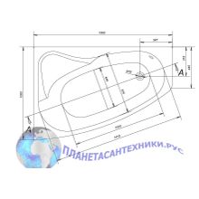 Ванна акриловая Cersanit Sicilia 150x100 левая