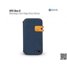 Чехол Zenus для HTC One X Masstige Color Edge Diary Series (Royal Navy)