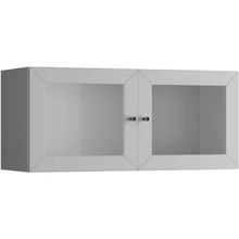 Смарт Антресоль на 2-створчатый шкаф Билли белый стекло