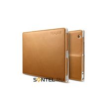 SGP Кожаный чехол-подставка для New iPad Folio S, коричневый SGP08844