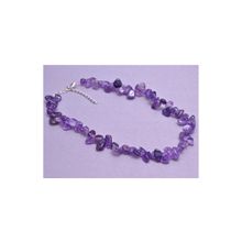 Бусики-Колечки Бусы Аметист "Бабочка" арт.1076