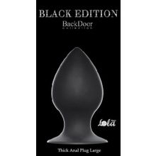 Чёрная анальная пробка Thick Anal Plug Large - 11,5 см.