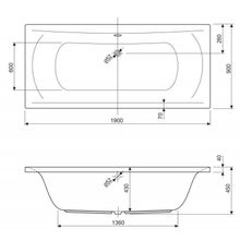 Передняя панель для акриловой ванны  Cezares A42FT-190-SCR