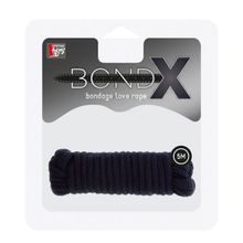 Чёрная веревка для связывания BONDX LOVE ROPE - 5 м. Черный