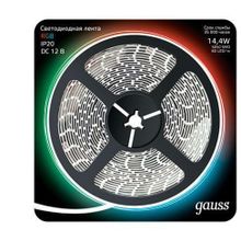 Gauss Светодиодная лента Gauss 14,4W m 60LED m 5050SMD RGB 5M 312000414 ID - 261581
