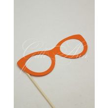 Декоративные очки для фотосессии №5 оранжевые, широкая оправа Gilliann OC0015