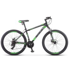 26" STELS Navigator-500 MD 2019 (21ск, стал, аморт.вилка, диск, TS38  M20 M21L Kangye)(F010, рама 16", черный зеленый)