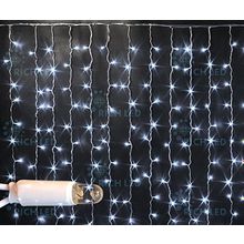 Rich LED RL-CS2*1-CT W Уличный светодиодный Занавес 2x1 м, белый, пост свечение, провод прозрачный
