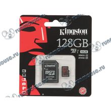 Карта памяти 128ГБ Kingston "SDCA3 128GB" microSD XC UHS-I Class10 + адаптер [137774]