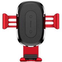 Baseus Автомобильный держатель с беспроводной зарядкой Baseus Wireless Charger Gravity Car Mount (Air Outlet Version) red
