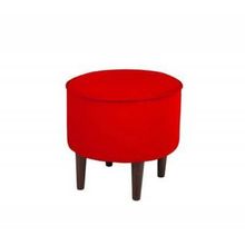 Мебельстория Пуф Рона-2 красный велюр ID - 310790