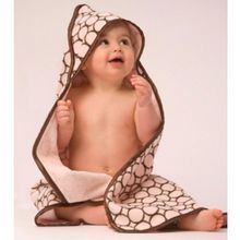 SwaddleDesigns с капюшоном Brown Mod Circles пастельно-розовое