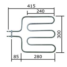 ТЭН для печей HARVIA 1500W, L295x385мм, прямой, 230V (HTS000HR), 690-ZSK