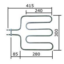 ТЭН для печей HARVIA 1500W, L295x385мм, прямой, 230V (HTS000HR), 690-ZSK