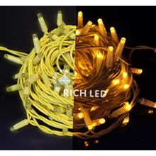 Rich LED RL-S10C-220V-C2Y Y Уличная светодиодная гирлянда Нить 10 м, желтый, пост свечение, провод желтый