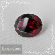 Сертифицированный насыщенно-красный гранат альмандин из Мозамбика огранки Баснословно овал 11,64x9,45мм 5,73 карат