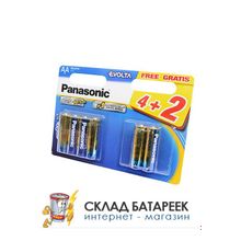 Батарейка Panasonic EVOLTA LR6EGE 6BW 4+2F LR6 4+2шт BL6