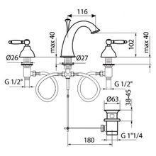 Webert Смеситель Alexandra AL750101015 хром, для раковины