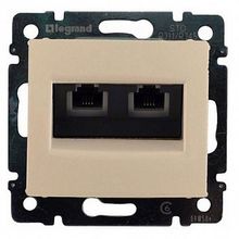 Розетка телефонная 2xRJ11 VALENA CLASSIC, слоновая кость |  код. 774339 |  Legrand