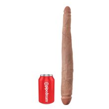 Pipedream Двусторонний кофейный дилдо 16  Tapered Double Dildo - 40,6 см. (кофейный)