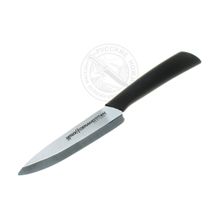 Нож кухонный SCT-0021 "CERAMOTITAN" универсальный 125 мм, черная рукоять, зеркальный клинок