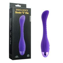 Фиолетовый вибратор INDULGENCE Slender G Vibe - 21 см.