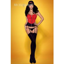 Obsessive Эротические костюмы Obsessive Rally Corset (4 предмета)