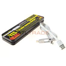 Data кабель USB Remax Strive RC-042t micro usb+iPhone 5 серый, 100см