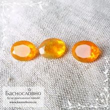 Гарнитур три огненных опала из Эфиопии огранка овал 8,64x7 8,84x6,95 8,88x6,96мм 2,96 карата