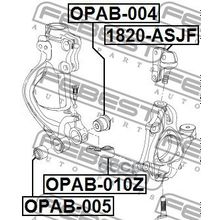 Сайлентблок Цапфы Плавающий Opel Astra J 2010-2015 Febest арт. OPAB010Z