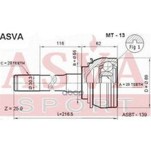 Шрус Внешний ASVA арт. MT13