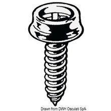 Osculati Nickel-plated brass fastener for carpet, female, 10.305.00