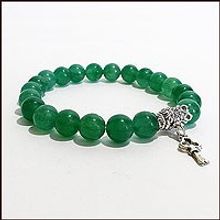 Браслет из нефрита "Ключик" (8 мм.). Авторская работа