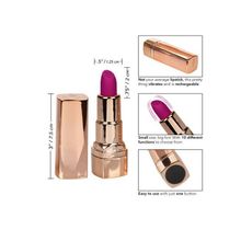 California Exotic Novelties Золотистый вибратор-помада с пурпурным мягким кончиком Hide   Play Rechargeable Lipstick (золотистый)