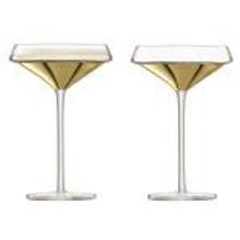 LSA International Набор из 2 бокалов-креманок для шампанского space 240 мл золото арт. G1487-09-358