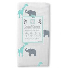 SwaddleDesigns Marquisette Safari Fun морской кристалл