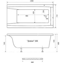 Акриловая ванна Triton Джена 150x70