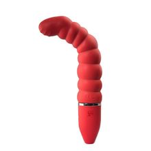 Dream Toys Красный гнущийся анальный вибратор PURRFECT SILICONE DELUXE 5.5INCH - 14 см. (красный)