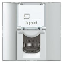 Mosaic RJ45 прох. Cat. 6а STP алюм. | код 078629 | Legrand