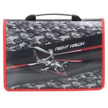 Найт хоук Портфель-папка A4 с 2-мя отделениями, ручкой и замком, 500мкр, пластик прозрачная