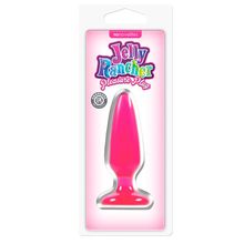 NS Novelties Малая розовая анальная пробка Jelly Rancher Pleasure Plug Small - 10,2 см. (розовый)