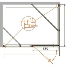 Душевой уголок Cezares Royal Palace AH1 (80x100) прозрачное стекло с матовым узором (золото)