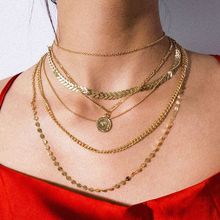 Многослойное колье под золото (арт. 81132-7)