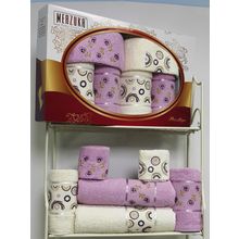 Комплект полотенец MERZUKA махровые в коробке (30х50 2 шт 50x80 2 шт 70x130 2 шт) 6 шт. PRESTIJ