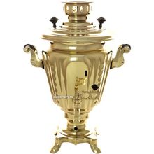 Электрический самовар 3 литра желтый "конус" с автоматическим отключением при закипании воды, арт. 130235к