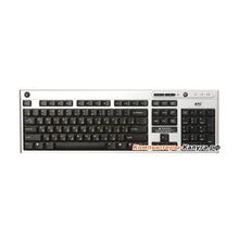 Клавиатура BTC-5137 SB PS 2 чёрн-серебро., плоская, ммедиа