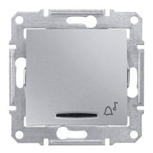 Schneider Electric Выключатель кнопочный с синей подсветкой Звонок Schneider Electric Sedna 10A 250V SDN1700160 ID - 242248