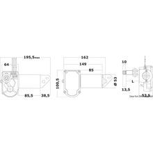 Osculati Motor for wiperarms and blades 24 V 20 W 51 mm, 19.182.02