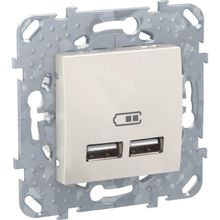 Schneider Electric Розетка компьютерная 2xUSB Schneider Electric Unica 2,1А MGU5.418.25ZD ID - 62192